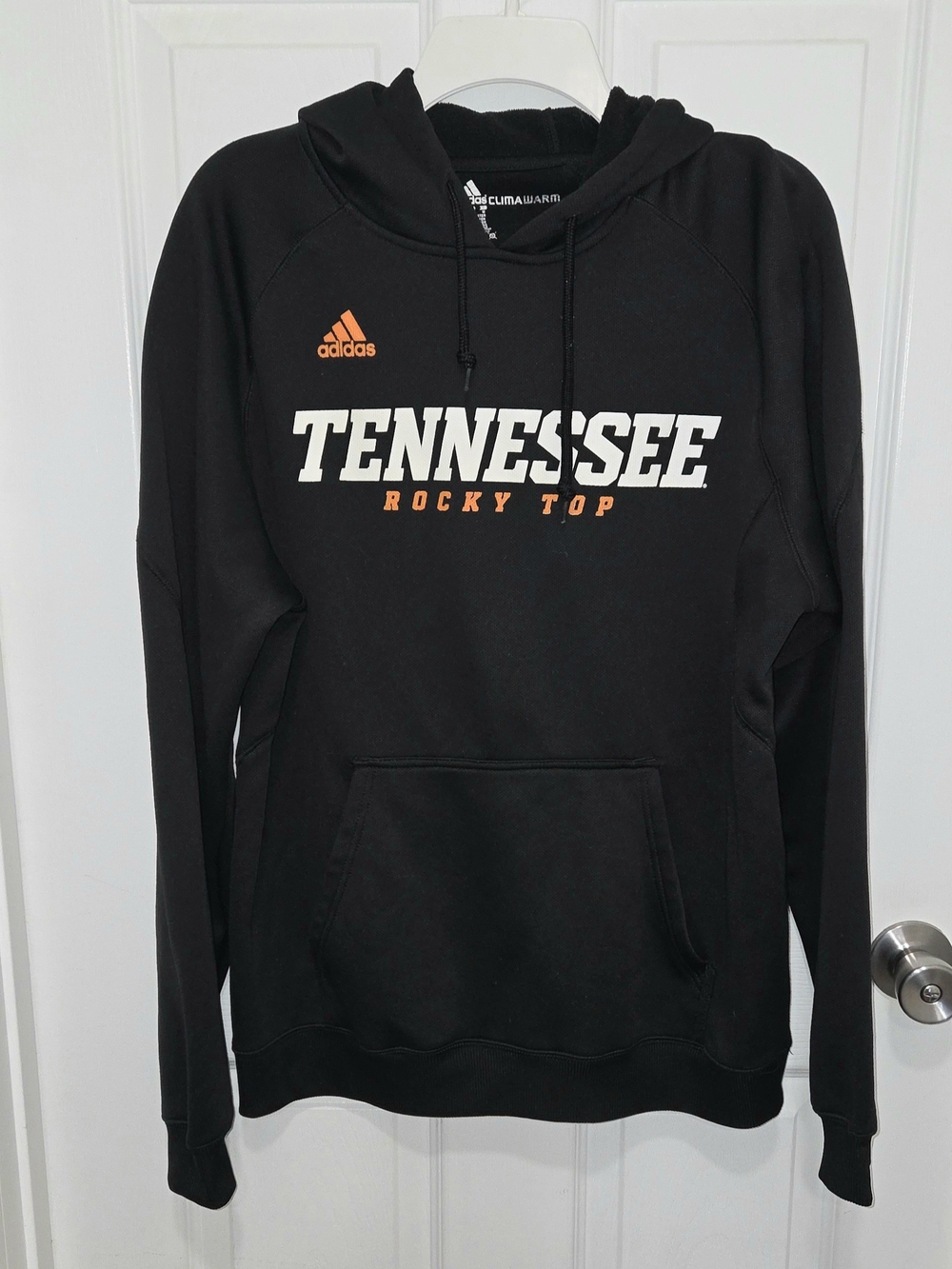 Tennessee Volunteers Rocky Top Hoodie Womans Medium Black Adidas ClimaWarm.